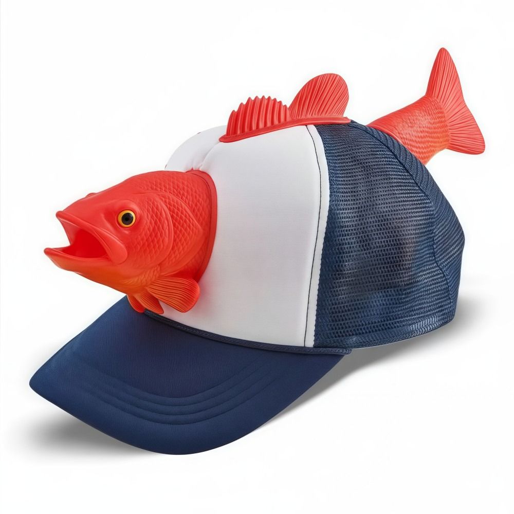 Trucker Cap Mesh - Boné de Caminhoneiro Divertido com Peixe