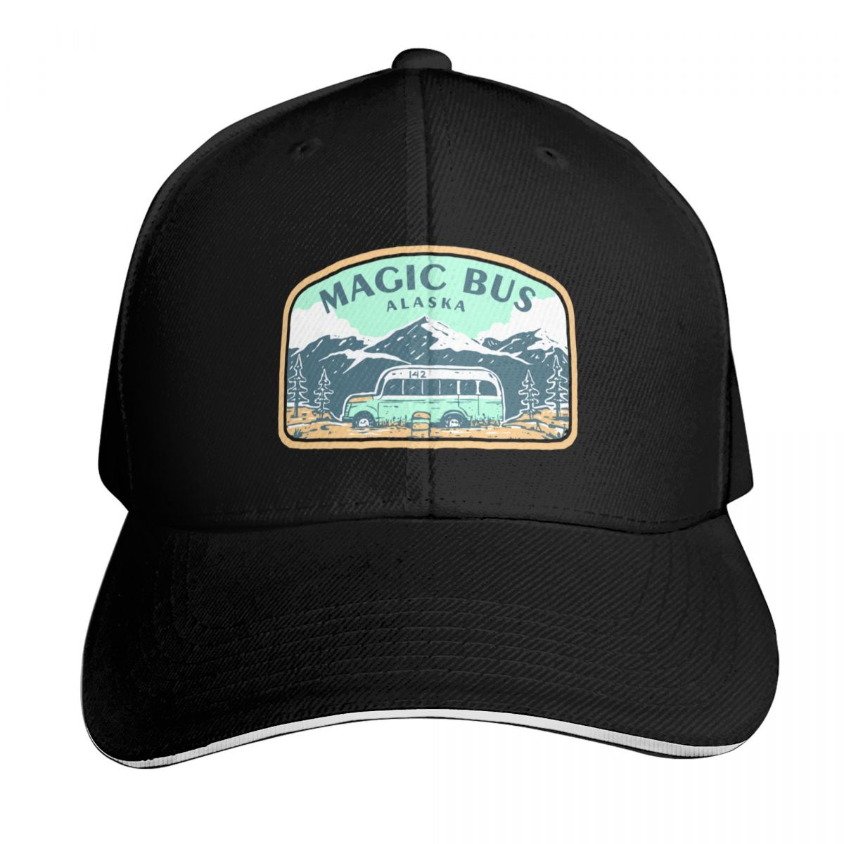 Golf Cap Dad - Boné de beisebol Magic Bus Alaska,