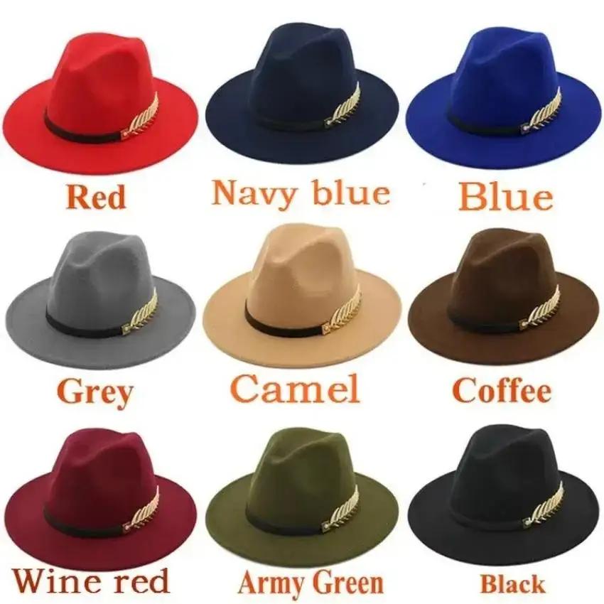 Fedora Hat Wool - Moda simples ocasião formal casais chapéus