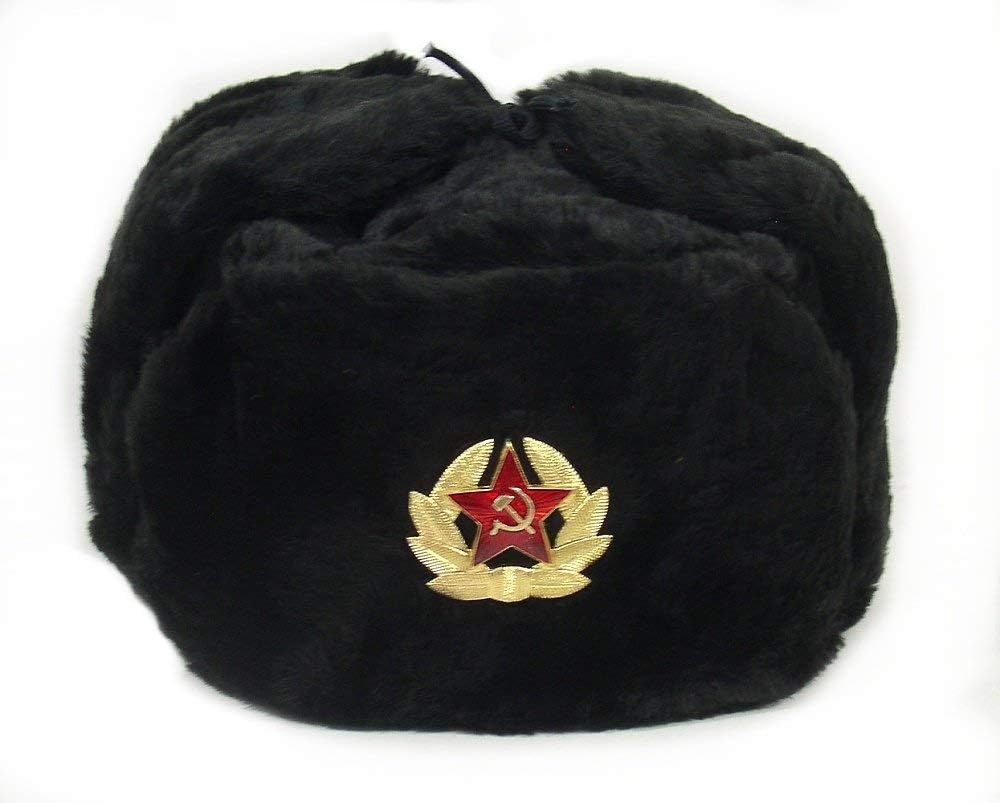 Winter Trapper Hat - Chapéu Russo Ushanka do Exército Soviético,