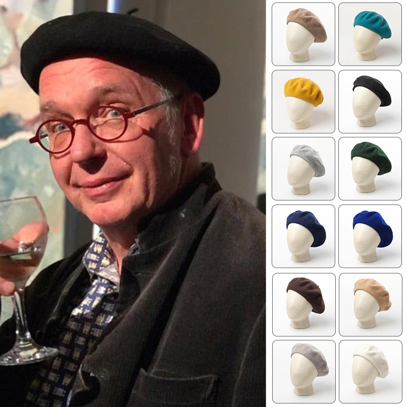 Beret French Wool - Masculino feminino militar do exército soldado
