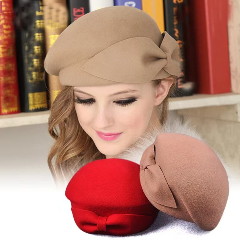 Beret French Wool - Lã vintage quente lã inverno boina