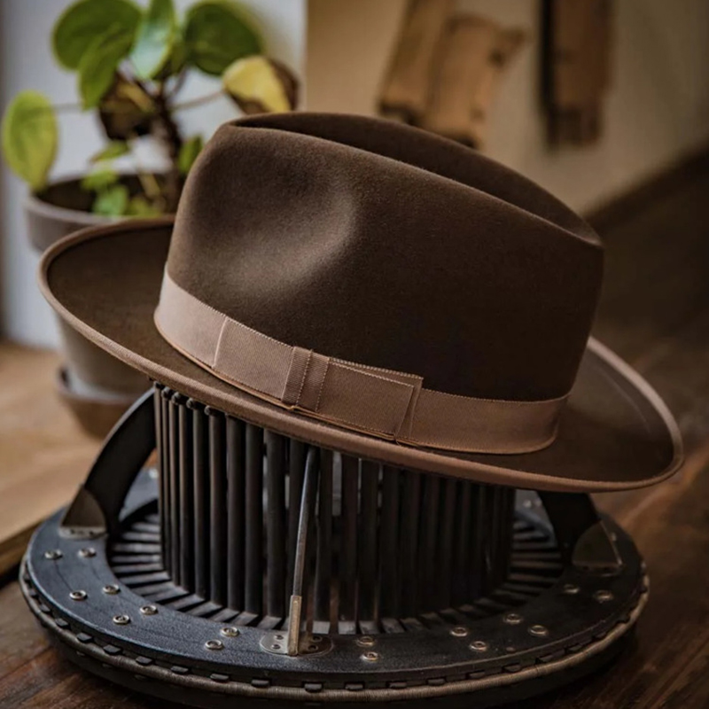 Fedora Hat Wool - Chapéu fedora macio arco elegante senhora