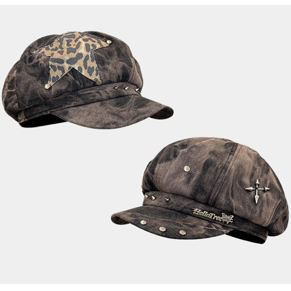 Dad Hat Cotton - Y2k personalizado estrela adesivo rebite design