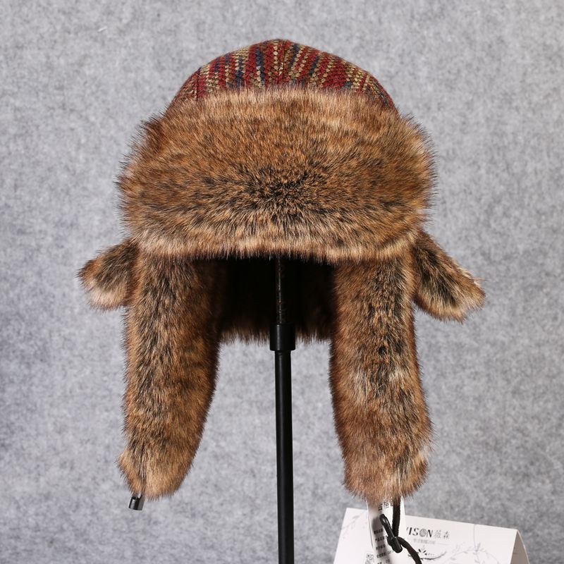 Winter Trapper Hat - Chapéu bomber masculino, chapéu de pele