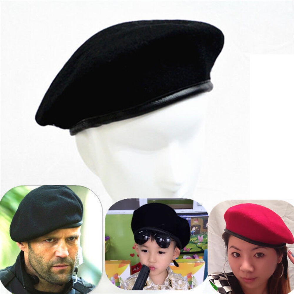 Beret French Wool - Boina de lã estilo francês unissex,