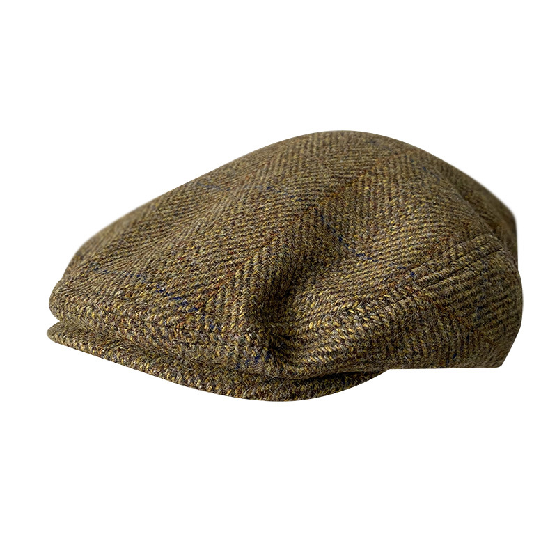 Boné liso de lã cinza listrado - Newsboy Cap Ivy avaliação e preço