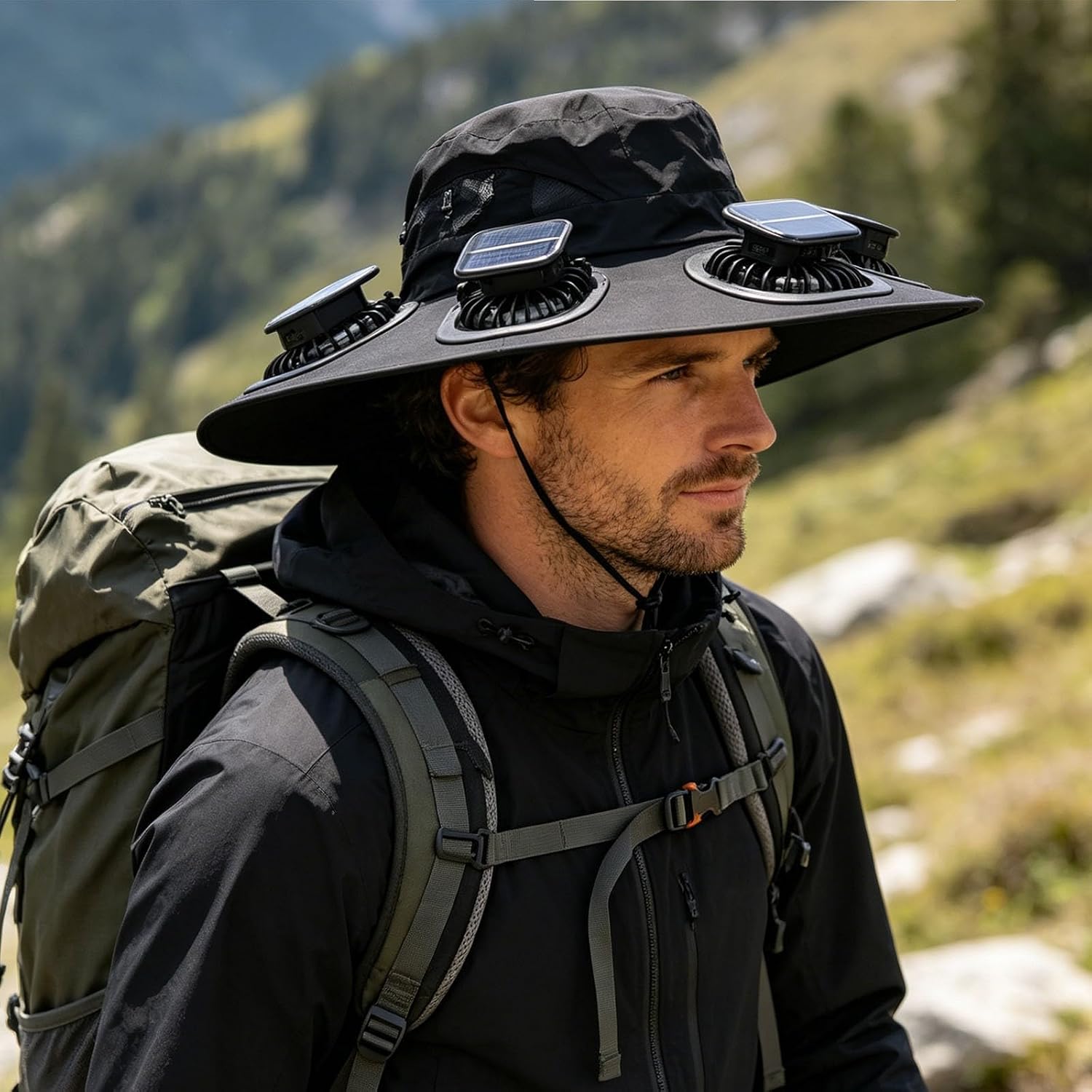 Chapéu Solar com 6 Ventiladore - Sun Hat Wide Brim avaliação e preço