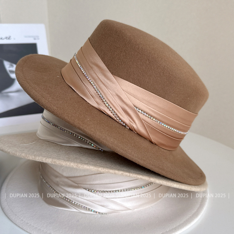 High-end boutique real plissad - Fedora Hat Wool avaliação e preço
