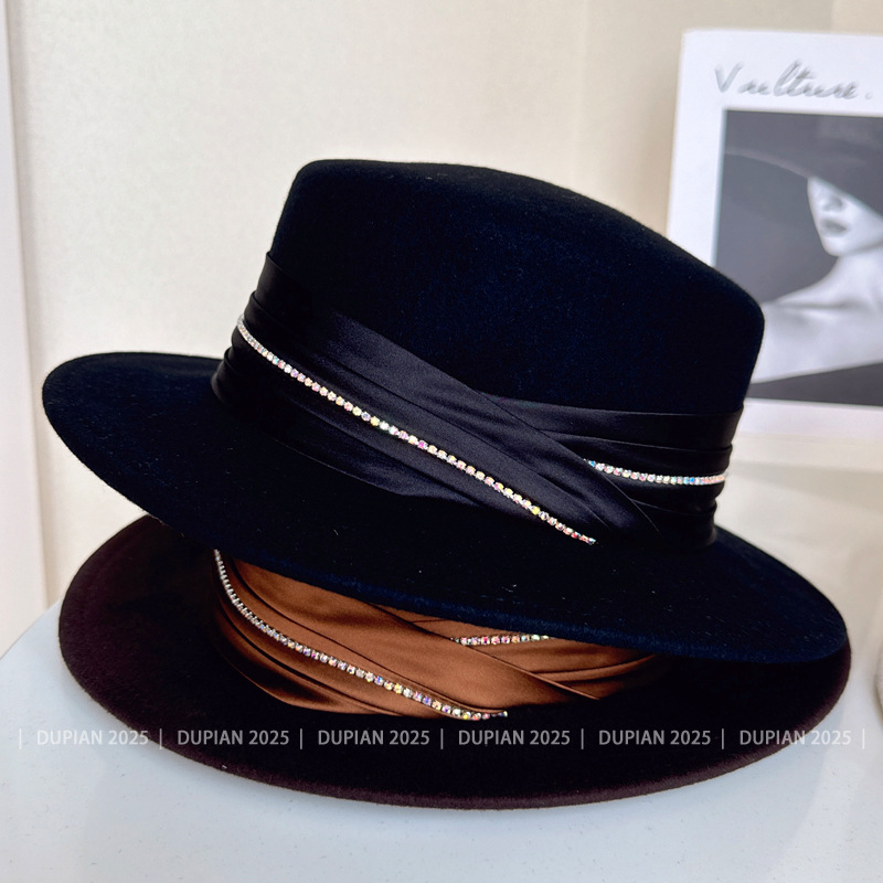 High-end boutique real plissad - Fedora Hat Wool avaliação e preço