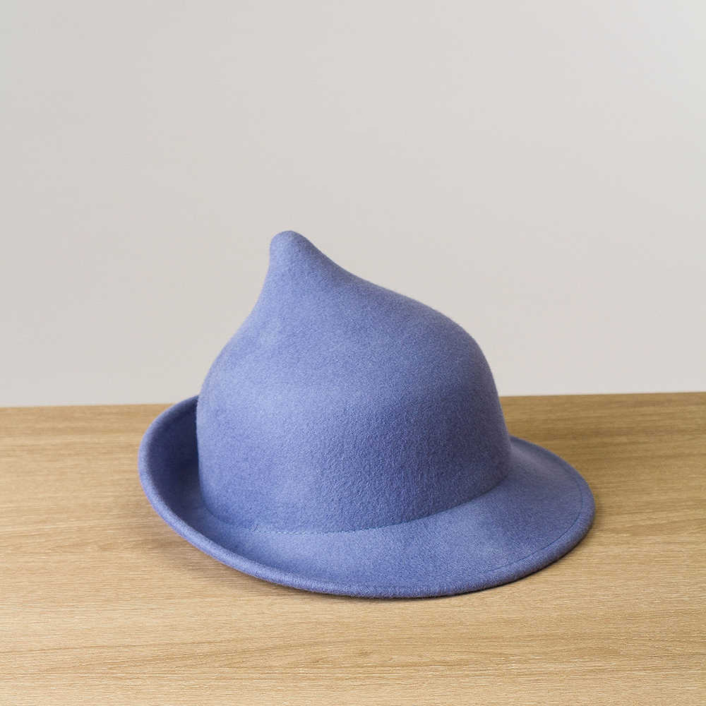 Moda bruxa 100% lã apontou cha - Fedora Hat Wool avaliação e preço