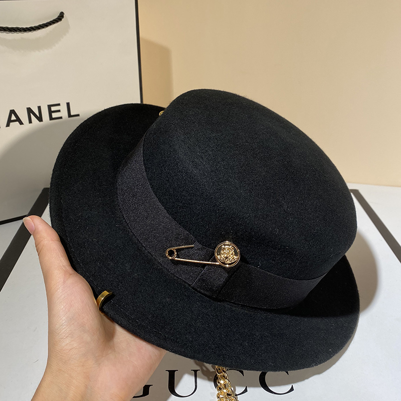 Uspop novos chapéus de inverno - Fedora Hat Wool avaliação e preço