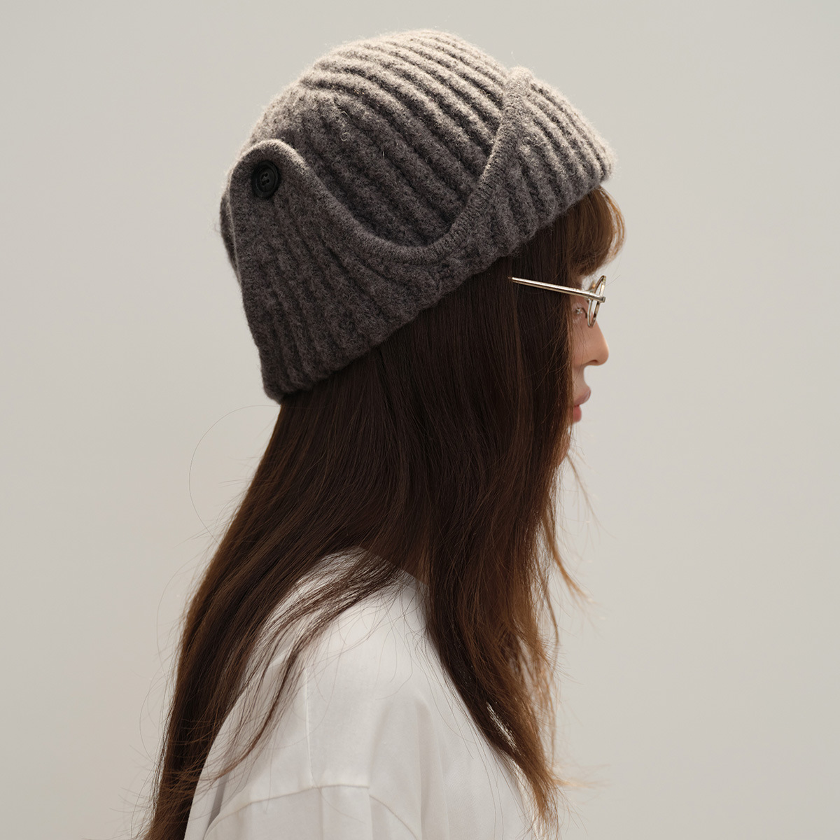 23% mistura de lã cor sólida p - Winter Trapper Hat avaliação e preço