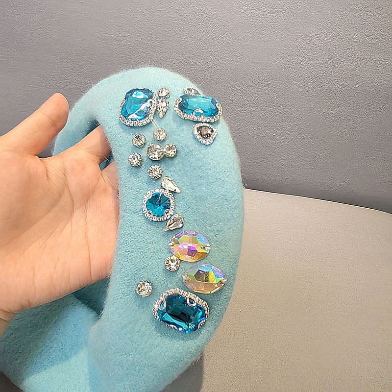 Boina francesa grossa strass d - Beret French Wool avaliação e preço