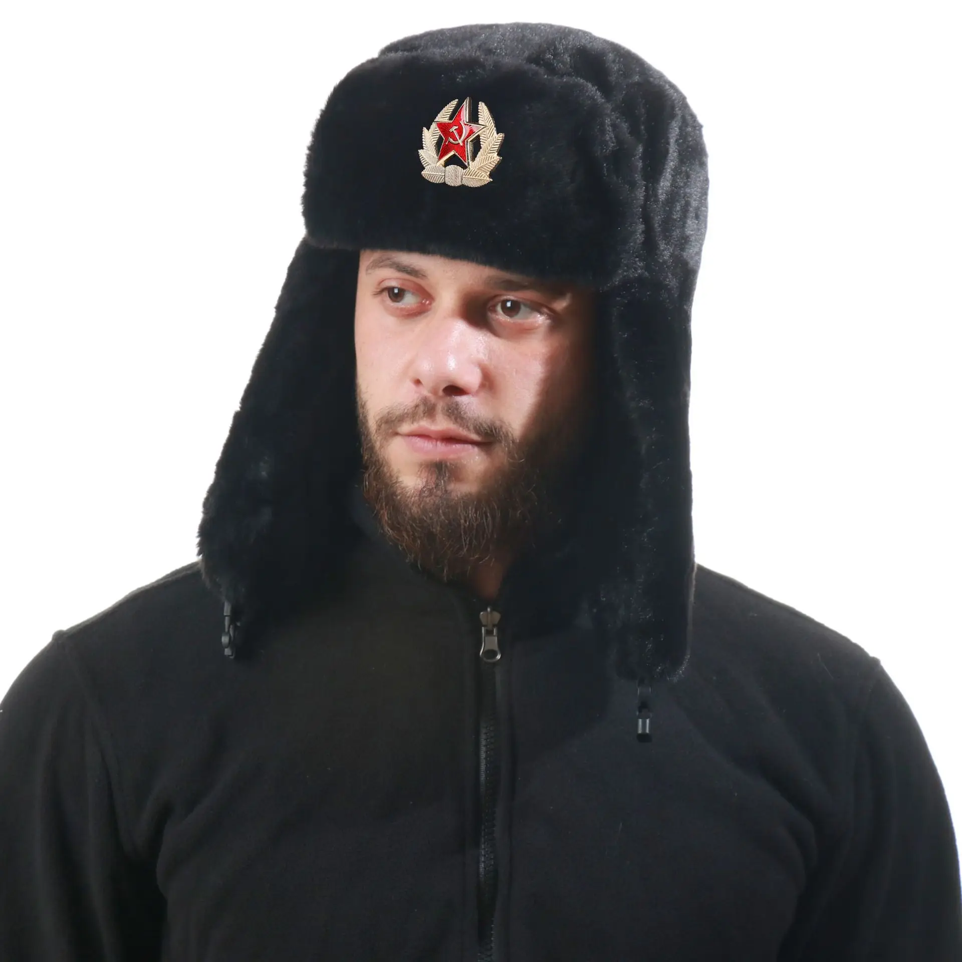 Emblema soviético ushanka chap - Winter Trapper Hat avaliação e preço