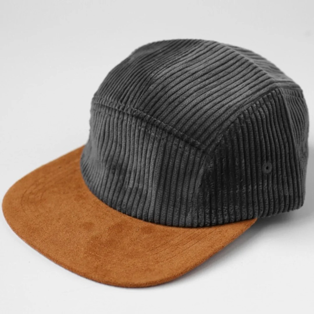 Boné Casual Retrô de Aba Reta  - Corduroy Cap 5 Panel avaliação e preço