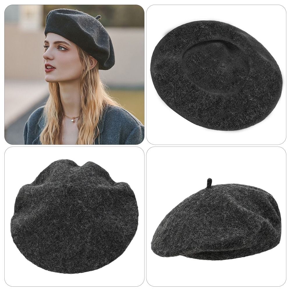 Boina de Lã Quente para Outono - Beret French Wool avaliação e preço