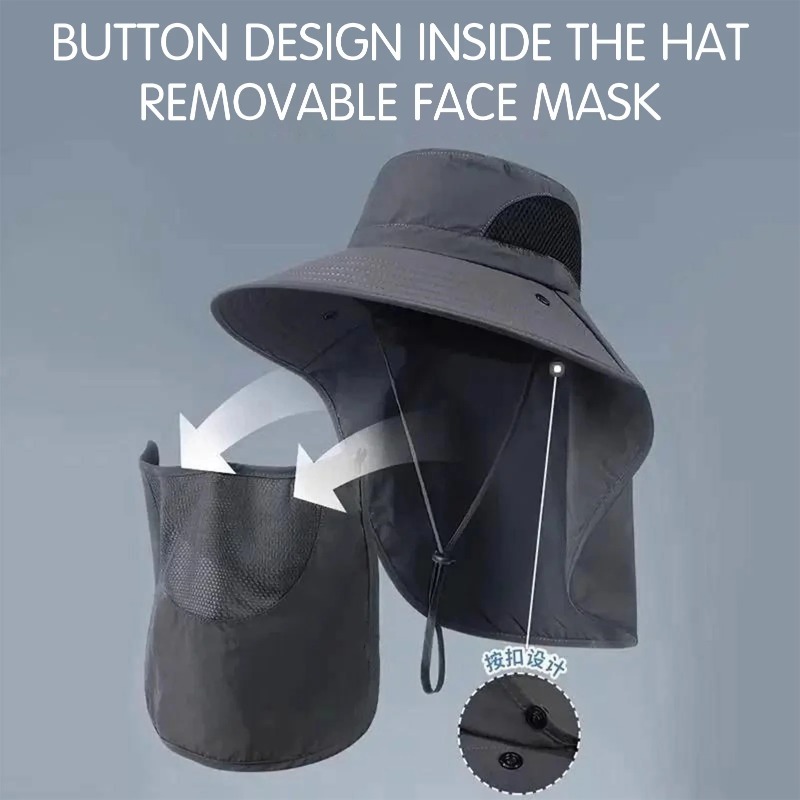 Chapéu de pesca de poliéster c - Sun Hat Wide Brim avaliação e preço
