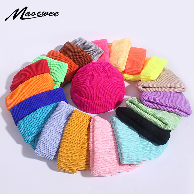 Unisex com nervuras malha alge - Beanie Cuffed Knit avaliação e preço