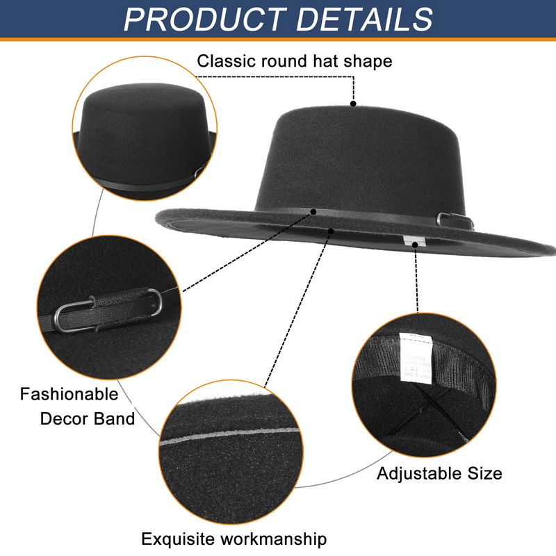 Chapéu fedora elegante de aba  - Fedora Hat Wool avaliação e preço