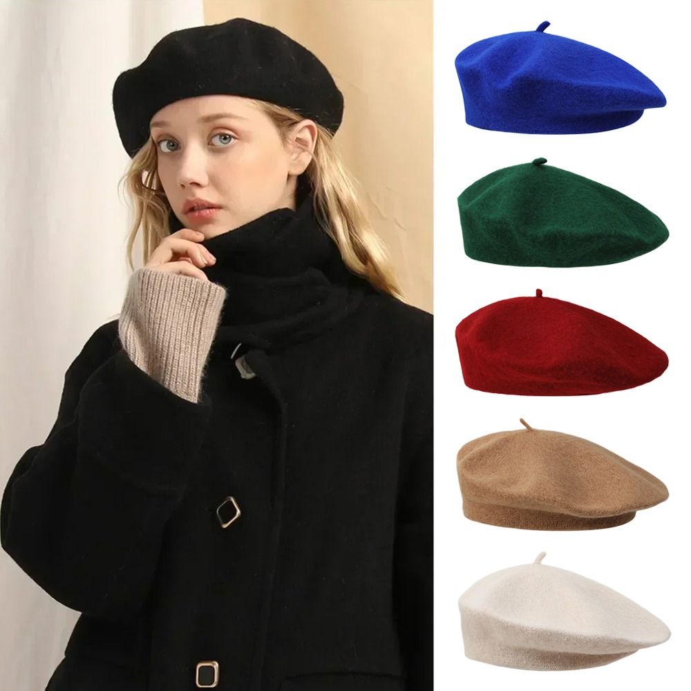Boina de Lã Quente para Outono - Beret French Wool avaliação e preço